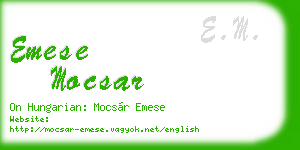 emese mocsar business card
