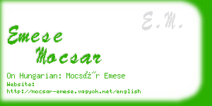 emese mocsar business card